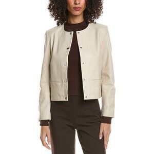 Theory Womens  Leather Jacket, Tan